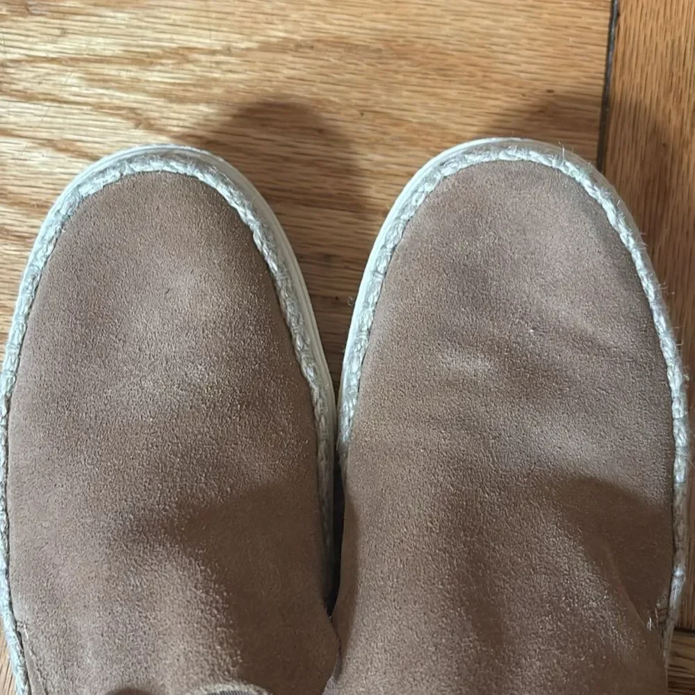 Toms Sunset Toffee Suede Women's Tan Slip-On Espadrille Sneakers Size 11